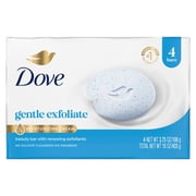 Dove Beauty Bar Soap For Soft, Smooth Skin, Gentle Exfoliating, Gently Renews Skin, 3.75 oz 4 Bars