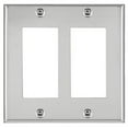 thumbnail image 2 of ENERLITES Decorator Switch or Receptacle Outlet Metal Wall Plate, Stainless Steel, Corrosion Resistant, Size 2-Gang 4.50" x 4.57", 7732-PC, Polished Chrome, Silver, 2 of 3