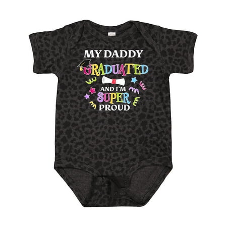 

Inktastic My Daddy Graduated and I m Super Proud Gift Baby Boy or Baby Girl Bodysuit