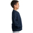 thumbnail image 4 of Sport-Tek ®  Youth V-Neck Raglan Wind Shirt. Yst72 S True Navy, 4 of 5