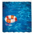 thumbnail image 3 of Ambesonne Summer Shower Curtain, Clear Swimming Pool, 69"Wx70"L, Blue Orange White, 3 of 5