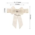 thumbnail image 4 of BalsaCircle 5 Ivory Reversible Satin Faux Leather Bow Tie Chair Sashes Buckles Party Event, 4 of 8