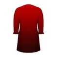 thumbnail image 7 of Qulqfy Casual Dresses for Women 3/4 Sleeve Mini Red Short Tunic V Neck Dresses Fall Womens Dresses M, 7 of 7