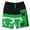 Black and Green, variant on Minecraft Creeper Big Boys Swim Trunks Bathing Suit Black/Green 18-20