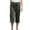 Army-Green, variant on Mrat Compression Shorts Ladies Women Casual Solid Color Cropped Bandage Pockets Elastic Waist Comfortable Straight Pants Women Jogging Pants S-109 Gray XXL