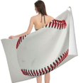 thumbnail image 2 of PHYHOO Baseball Oversized Quick Dry Microfiber Beach Towel Print Lightweight Sand Free Towel Super Soft &amp; Absorbent for Travel Swimming Sports 30x60in, 2 of 8