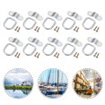 thumbnail image 2 of MasteelfCA 10Pcs Creative Trailer Pull Rings Practical Truck D-shaped Rings (Silver), 2 of 8