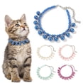 thumbnail image 2 of NIBOLOG Pet Necklace Shiny Surface Vibrant Color Dress-up Medium Dog Cat Fade-resistant Necklace with Pendant for Party, 2 of 8