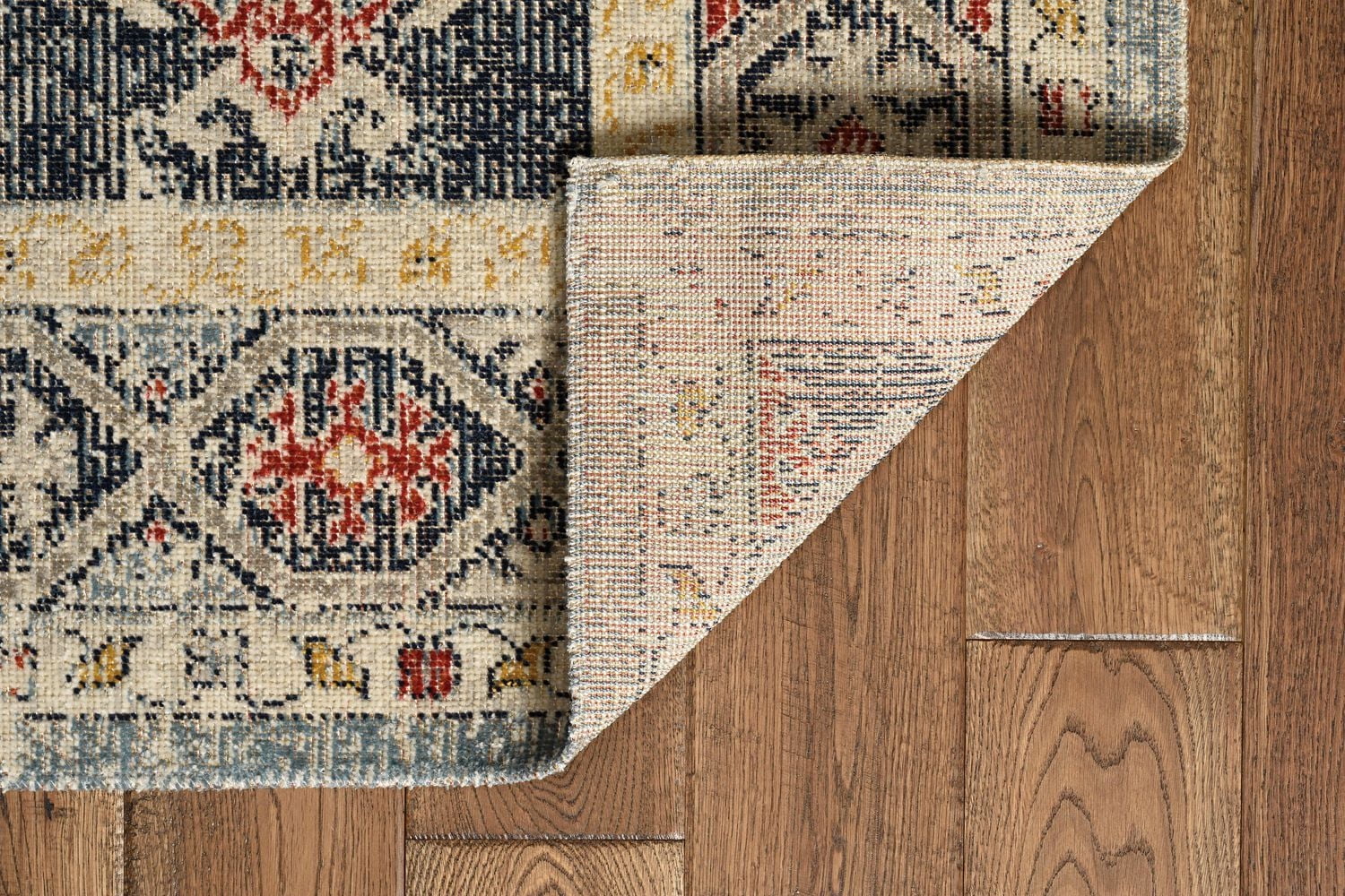 Great Zero Marle Ivory & Blue 5' x 7'6" Area Rug