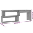 thumbnail image 4 of vidaXL Corner Desk Concrete Grey 200x50x76 cm Engineered Wood, 4 of 4