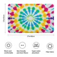 thumbnail image 3 of Colorful Rainbow Tie Dye Spiral Pattern Bathroom Rugs Mat,Non Slip Microfiber Bathroom Rug,Rubber Backing,Soft Bathroom Mats for Bathroom Floor,Tub and Shower,17x27in(43x68cm), 3 of 5