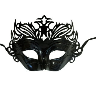 Timeless Treasures Fabrics Mardi Gras Masks and Crowns Black