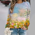 thumbnail image 5 of Nueva camiseta de manga larga con estampado gráfico de pintura al óleo para mujer, camiseta larga de calle con cuello redondo, camiseta holgada Y2k, 5 of 5