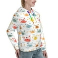 thumbnail image 6 of Kdxio Colorful Crabs Print Womens Oversized Hoodies Sweatshirts Hooded Pullover Tops Sweaters Casual-XX-Large, 6 of 7