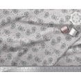 thumbnail image 2 of Soimoi Gray Viscose Chiffon Fabric Artistic Skull Decor Fabric Printed Yard 42 Inch Wide, 2 of 3