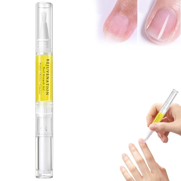 Nail Growth Oil 2ml, Instant Nail Strengthener for Brittle, Weak Nails, Nourishing Cuticle Oil for Healthy Nail Growth, Shiny, Resilient Nails, Easy Brush-On, DIY Manicure Gift Makeup Organizers
