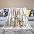 thumbnail image 6 of Watercolor Easter Bunny with Flowers Flannel Winter Blanket 60"x80" Spring Easter Luxury Velvet Super Soft for Bed Sofa Couch Throw Blanket for Kids Family And Friends Adults, 6 of 8