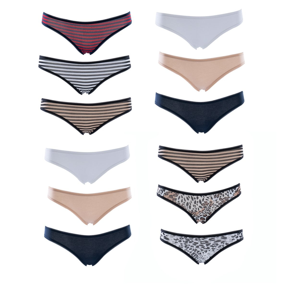 5 Pack Assorted Colors Cotton-Spandex Fabric Womens underwear 7J1 Hipster Panties for Women 