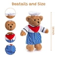 thumbnail image 4 of Oso de peluche HollyHome Chef con uniforme de chef de 40 cm, 4 of 9