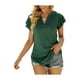 thumbnail image 4 of TRKIYQC Camiseta informal para mujer, manga corta, color sólido/rayas, estampado de estrellas, cuello en V, tops ajustados TRKIYQC Casual, 4 of 7