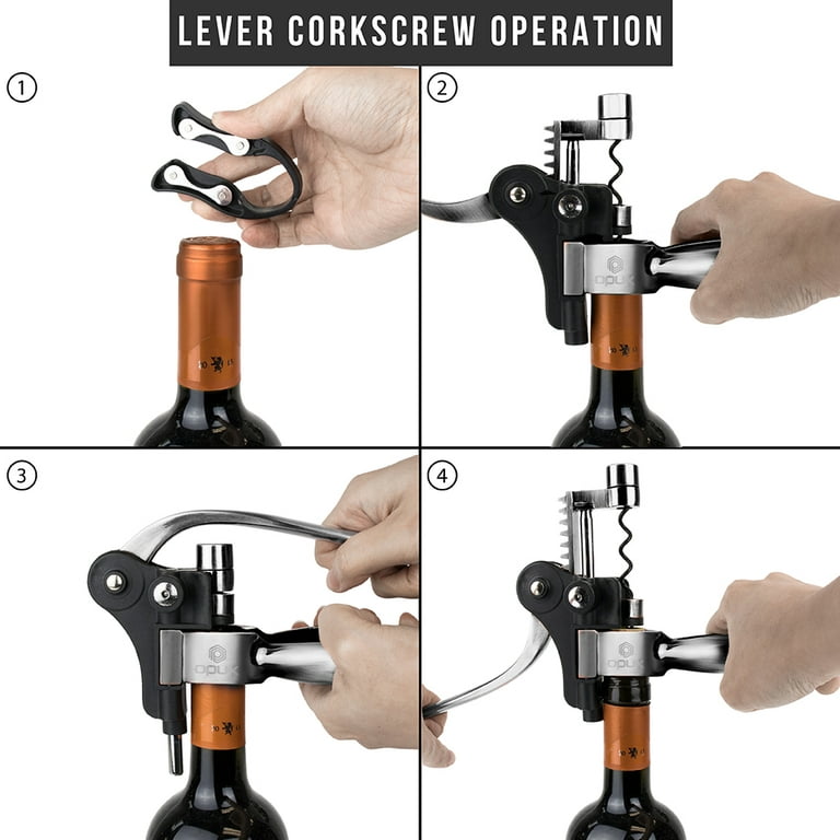Wine Opener Set 𝗣𝗥𝗘𝗠𝗜𝗨𝗠 6 PCS Kit: Rabbit Corkscrew, Foil