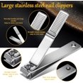 thumbnail image 3 of 6 Pieces Straight Nail Clippers for Thick Nails Edge Toenails Clippers Stainless Steel Nails Cutters Heavy Duty Fingernail Clipper for Men Women, 3 of 5