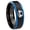 Black And Blue Step Edge, variant on Mario Mushroom Gray High Polish Dome Tungsten Promised Ring 10MM