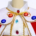 thumbnail image 5 of IBTOM CASTLE Toddler Kids Boys Prince Charming Costume Halloween Cosplay Prince Dress up Birthday Royal Prince Outfits for Child 9-10 Years White + Red, 5 of 8
