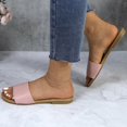 thumbnail image 4 of GJPBGK Women's Flat Slide Sandals Open Toe One-Band Summer Slip-On Shoes for Beach, Travel & Casual Outfits, 4 of 6