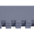 thumbnail image 4 of BalanceFrom 2-Pack 36 Ct. 24”x24” Interlocking Foam Puzzle Exercise Mat, 1/2” Thick, Gray, 4 of 10