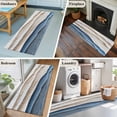 thumbnail image 6 of Blue Beige Runner Rug 2x6 FT, Non Slip Hallway Carpet, Modern Coastal Wave Abstract Art Washable Floor Carpet Throw Runner Carpet Long Rug for Entryway Kitchen Bedside Sliding Door, 6 of 9