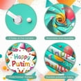 thumbnail image 4 of Colorful Happy Purim Banner Festive Purim Display Mask Design Party Hat Decor Festive Backdrop for Jewish Holiday Purim Celebration Indoor Party, 4 of 9