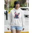 thumbnail image 2 of Pastell Colorful French Bulldog Hoodie Women -Weekday Best Designs, Female 5X-Large, 2 of 4