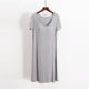thumbnail image 1 of Camisón largo con tirantes para mujer, pijama de talla grande, vestido de casa para mujer, vestido de pijama corto con almohadilla para el pecho, estilo fino, camiseta sin mangas integrada, camisón de, 1 of 4