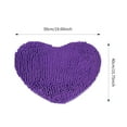 thumbnail image 3 of Fiudx Felpudo con Forma de Corazón, Microfibra Superabsorbente, Suave y Cómodo, Pelo Largo, Base de Pvc Antideslizante, Alfombra de Baño, Decoración para Salón, San Valentín, 60 X 40 Cm, 3 of 4