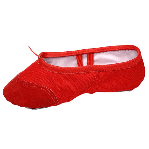 Chaussures de Ballet Semelle Fendue Antidérapantes Souples Chaussures de Danse Pantoufles de Gymnastique pour Filles