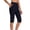 Navy, variant on UVEASISHA Women Capris High Waist Side Slit Cropped Pants Stretchy Comfy Summer Capri Pants with Pockets Navy M