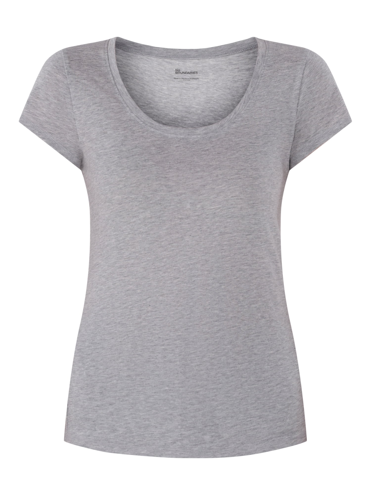No Boundaries Short Sleeve Scoop Neck Tee, Women's XXS-XXXL