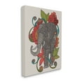 thumbnail image 3 of Stupell Industries Wild Elephant Surrounded Elaborate Flower Mandala Patterns Graphic Art Gallery Wrapped Canvas Print Wall Art, Design by Valentina Harper, 3 of 7