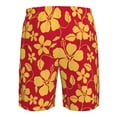 thumbnail image 6 of Naloa Red Vintage Flowers Men's Beach Shorts, Surfing shorts, Swim trunks, Quick Dry Swim Trunks for Surfing Beach Fun - XX-Large, 6 of 9