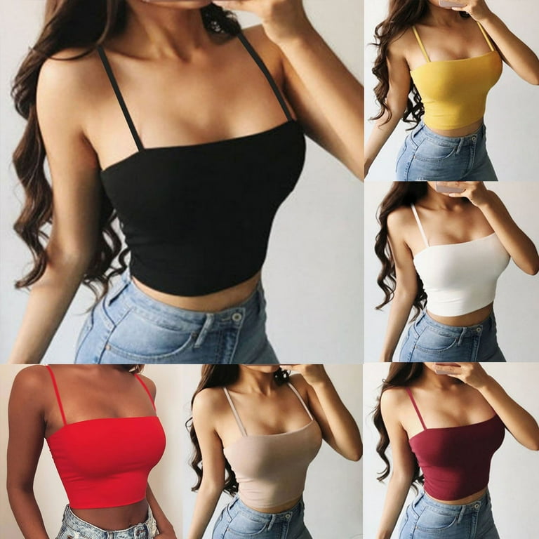 Fashion Women Casual Easy Sleeveless O-Neck Solid Sports Tight Fitting Tops  