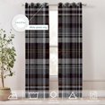 thumbnail image 2 of Grunge Vintage Art Plaid Blackout Window Curtains, Tartan Grey Thermal Insulated Curtains Grommet Top Window Drapes for Living Room, Bedroom 42"W x 108"L (Pack of 2), 2 of 6