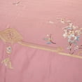 thumbnail image 3 of Blush Pink Floral Cotton Bedding Set With Gold Embroidery, 3 of 10