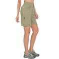 thumbnail image 2 of Mapamyumco Womens Hiking Cargo Shorts, Quick Dry 9 Inch Cargo Shorts Women for Golf Hiking Travel, Stretch Lightweight with 9 Pockets Sage M, 2 of 6