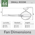 thumbnail image 6 of Hunter 44 inch Indoor Ceiling Fan with LED Light and Remote Control - White Ceiling Fan, Standard Mount, 6 Blades, For Bedroom, Living Room, or Kitchen, Quiet - Pacer 51205, Fresh White, 6 of 17