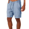 thumbnail image 2 of pstuiky Pantalones cortos de gimnasio para hombre, Pantalones cortos de algodón y cordón para hombre, pantalones casuales, pantalones cortos capri Pantalones cortos para correr para hombre, 2 of 3