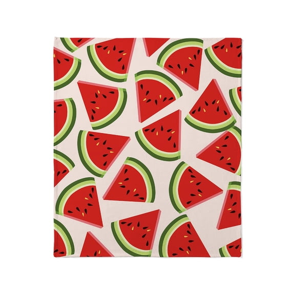 CafePress - Watermelon Pattern Flip Flops Throw Blanket - Soft Fleece Throw Blanket, 50"x60" for All Ages