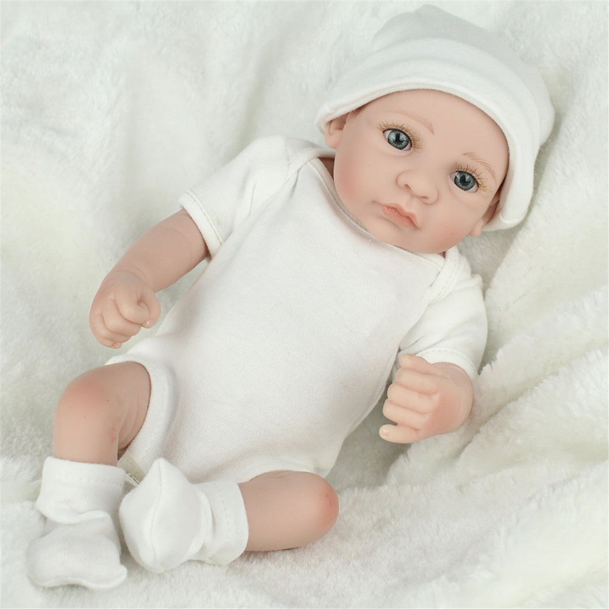 M.way 11'' High Quality Moveable Handmade Silicone Realistic Newborn Reborn Baby Boy Dolls