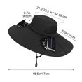 thumbnail image 2 of Men Mesh Solar Fisherman Fan Hat, USB Rechargeable Strong Wind Cooling Sun Protection Bucket Hat, Breathable Ventilated Outdoor Summer Hat for Fishing Gardening Hiking, 2 of 5