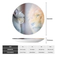 thumbnail image 2 of Picia The Cat Looks in the Mirror Pattern Bone China Decorative Plate – Wall Decor with Stand and Adhesive, Elegant Ornament for Living Room, Office, or Entryway-6in, 2 of 6